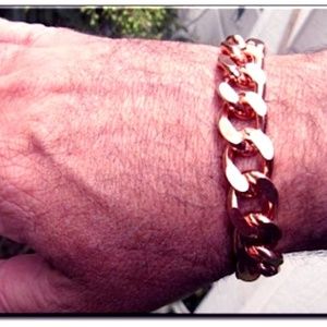 Men's  Solid Copper Bracelet CB639G - 8 to 10 inch